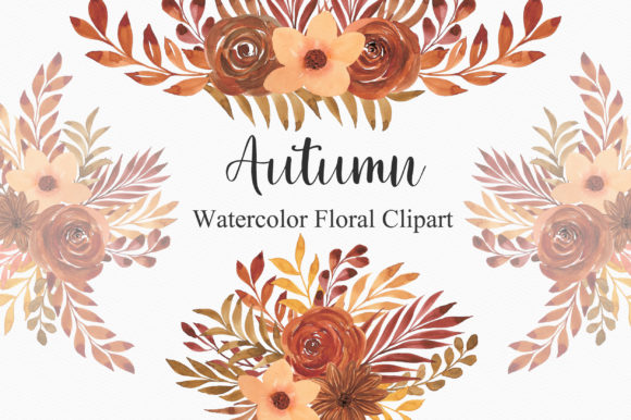 Autumn Watercolor Floral Clipart PNG Review