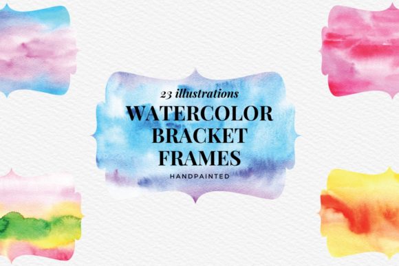Bracket Watercolor Frames: Branding Illustrations