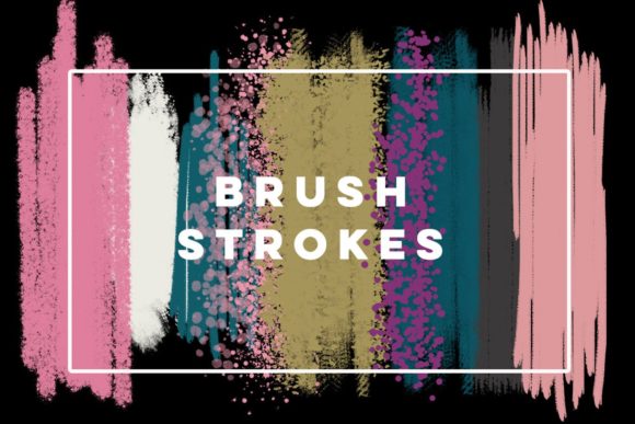 Digital Watercolor Brush Stroke Clip Art & Illustrations