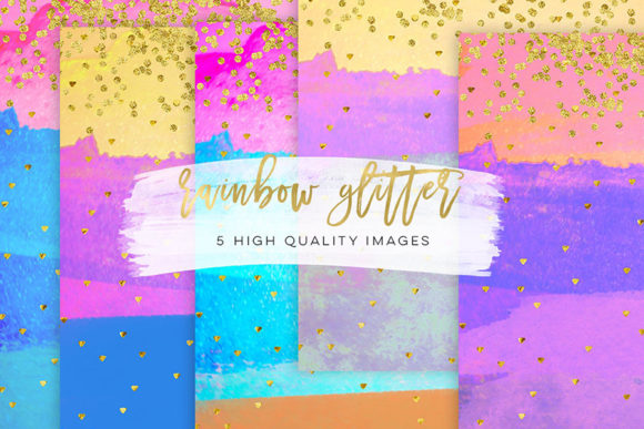 Glam Watercolor Paper Clip Art & Illustrations