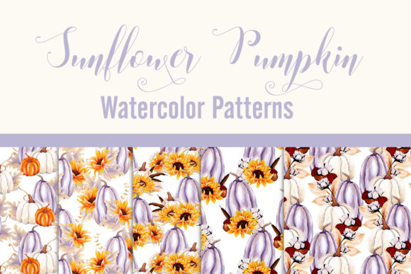 Sunflower Pumpkin - Watercolor Patterns Review