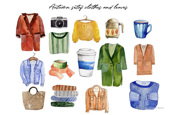 Watercolor Autumn Leaves Illustrations Review