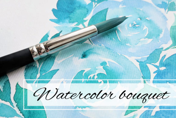 Watercolor Blue Roses Illustrations Review