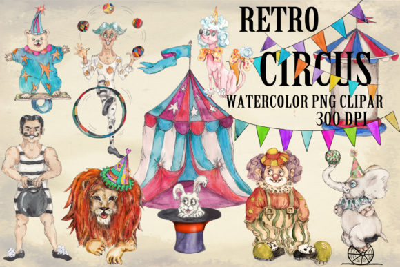 Watercolor Circus Cliparts: A Designer's Review
