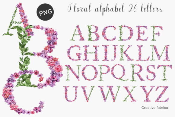 Watercolor Flower Alphabet: A Designer's Review