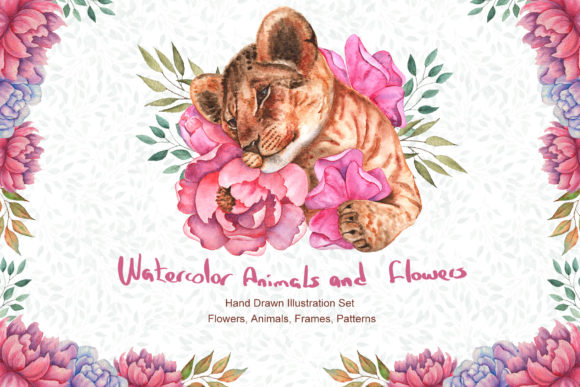 Watercolor Flowers and Animals Set Review