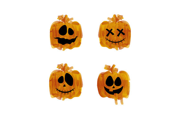 Watercolor Pumpkin Halloween Collection Illustrations