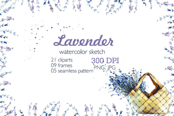 Watercolor Two Set Lavender Illustrations Review