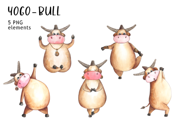 Watercolor Yogo Bull Clipart Symbol 2021 Review